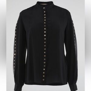 Roberto Cavalli Studded Silk Blouse